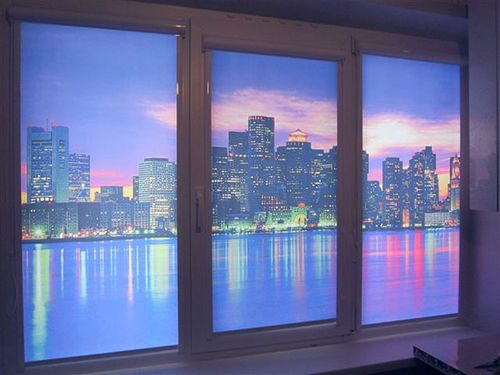 Рулонные шторы с фотопечатью на пластиковые окна - фото идеи