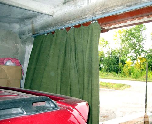 Шторы из брезента для беседки и гаража из огнеупорного полотна