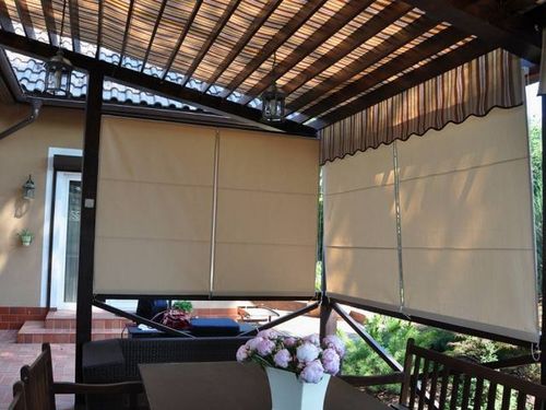 Шторы из брезента для беседки и гаража из огнеупорного полотна