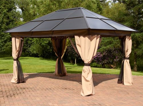 Шторы из брезента для беседки и гаража из огнеупорного полотна