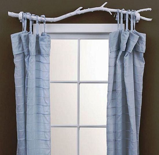 Штора на необычном карнизе