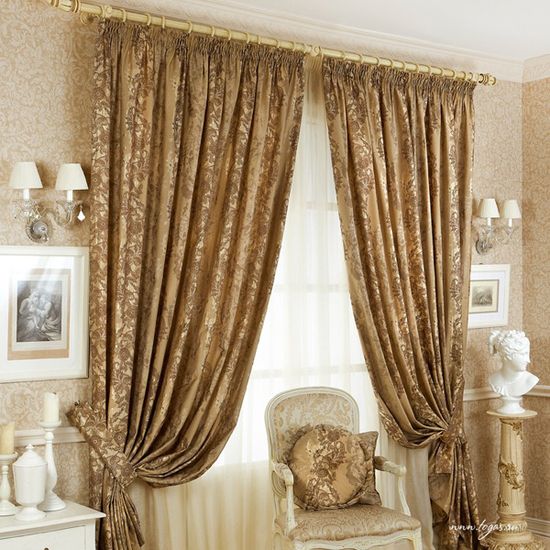 Какие шторы подойдут к бежевым обоям - фото идеи