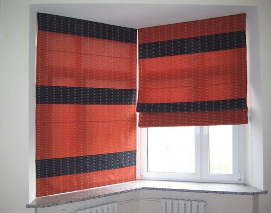 Римские шторы в полоску