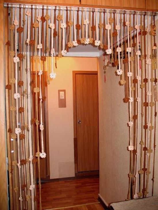 Декоративные шторы из дерева бамбука для дверного проема кухни