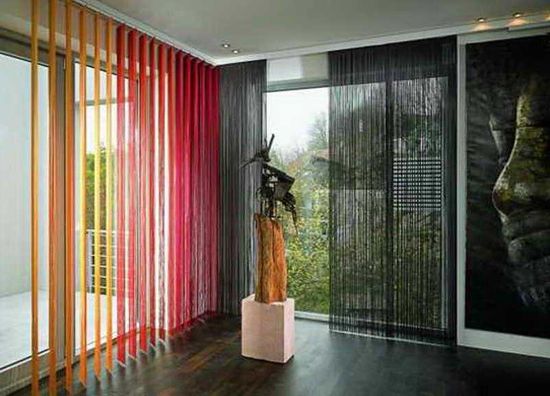 Шторы для гостиной с балконом