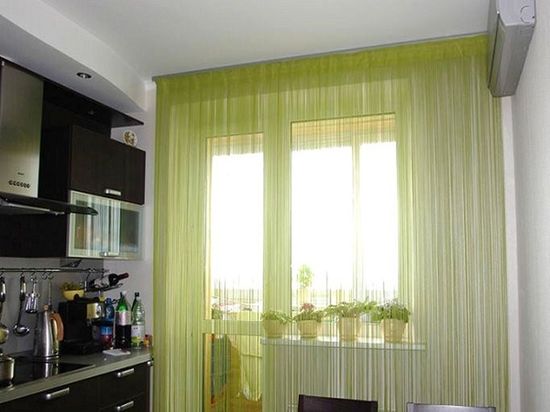 Шторы-нити в интерьере