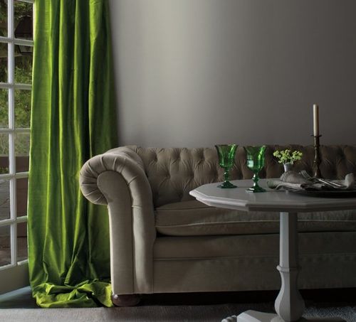 Травяной цвет штор